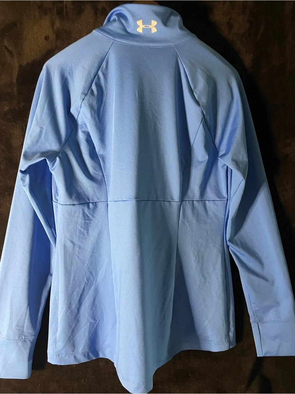 Under Armour Light Blue Women's Zip-Front Long Sleeve Size-Large